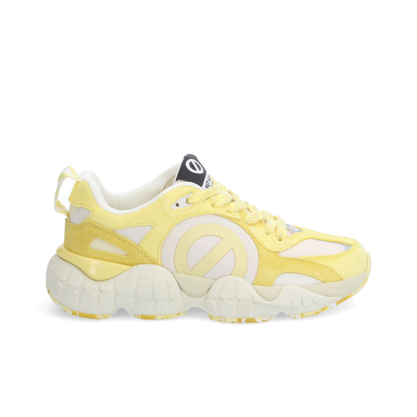 KRAZEE MILKSHAKE W - SUEDE/KNIT/SUED - JAUNE/BLANC CASSE/JAUNE BANANE